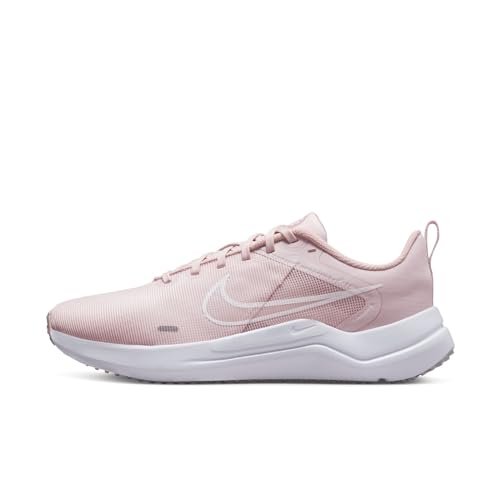 Nike Women's Downshifter 12 Sneaker - Barely White/pink - Dd9294 600 - Size 7.5