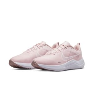 Nike Women’s Downshifter 12 Sneaker – Barely White/Pink – DD9294 600 – Size 7.5