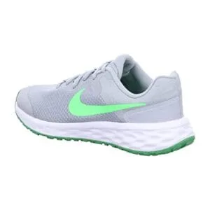Nike Revolution Kids Running Shoes – Smoke Grey/Green Strike – Size 4 Big Kid