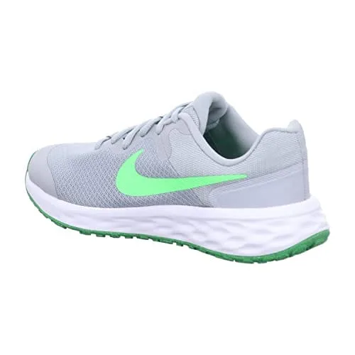 Nike Boy’s Sneaker, Smoke Grey/green Strike, 4 Big Kid Nike Revolution Kids Running Shoes