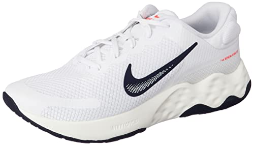 Nike Renew Ride 3 Running Shoes For Men In Obsidian, Brt Crimson, And Sail - Size 9