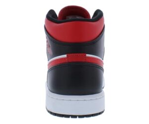 Nike Air Jordan 1 Mid Shoes for Men in White, Black, and Red – Size 9