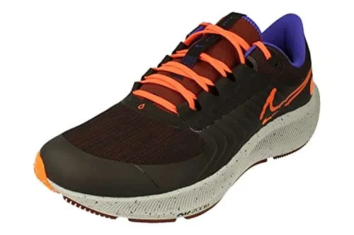 Nike Air Zoom Pegasus 38 Shield Men's Weatherized Running Sneakers - Black/total Orange - 8.5 Us