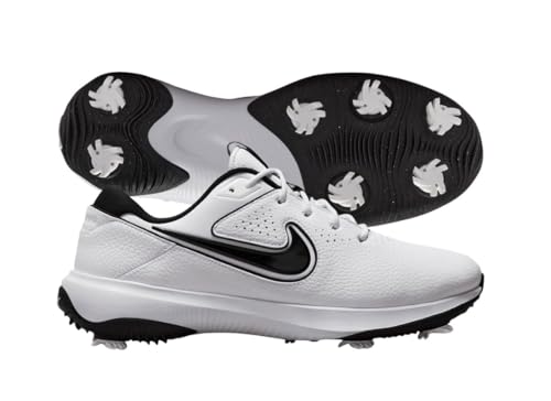 Nike Victory Pro 3 Men's Golf Shoes (wide) - White/pure Platinum/black (dx9028-101) - Size 7.5