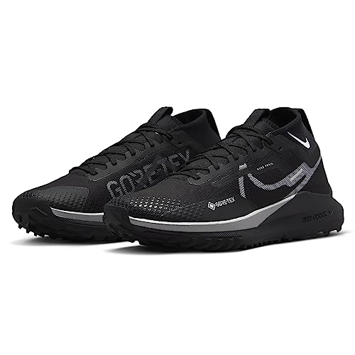 Nike Men's Low-top Sneakers In Black Wolf Grey Reflect Silver, Size 7