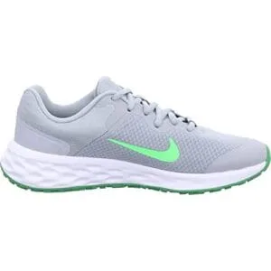 Nike Revolution Kids Running Shoes – Smoke Grey/Green Strike – Size 4 Big Kid